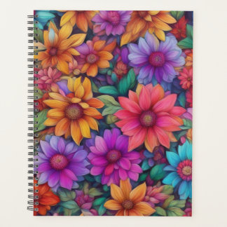 Kleurrijke Abstracte Bloemen #444 - Planner