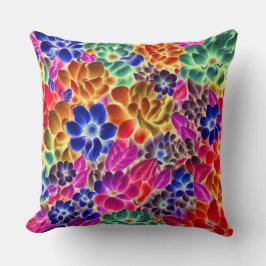 Kleurrijke Abstracte Bloemen #67 - Kussen