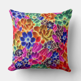 Kleurrijke Abstracte Bloemen #67 - Kussen