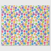 Kleurrijke Abstracte bloemen Cadeaupapier (Vlak)