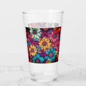 Kleurrijke  Abstracte bloemen Glas (Achterkant)