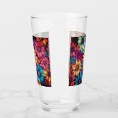 Kleurrijke  Abstracte bloemen Glas (Links)