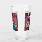 Kleurrijke  Abstracte bloemen Glas (Rechts)