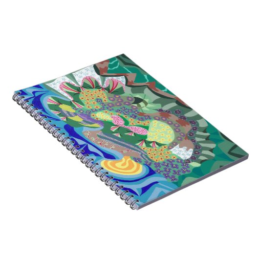 Kleurrijke Abstracte bloemen in een Notitieboek va (Rechterzijde)