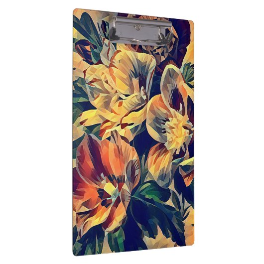 kleurrijke abstracte bloemen natuur oorspronkelijk klembord (Rechts)