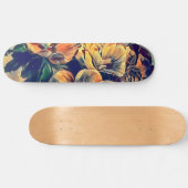 kleurrijke abstracte bloemen natuur oorspronkelijk persoonlijk skateboard (Horizontaal)