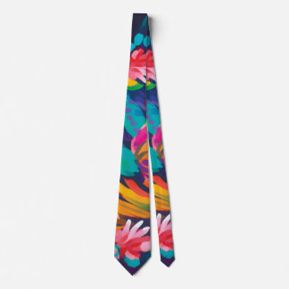Kleurrijke Abstracte Bloemen Stropdas Bold Modern