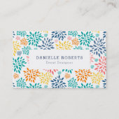 Kleurrijke abstracte bloemen visitekaartje (Voorkant)