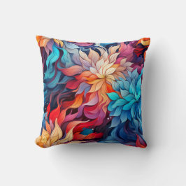 Kleurrijke Abstracte bloemenillustratie Kussen
