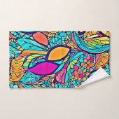 Kleurrijke Abstracte bloemenkunst Bad Handdoek (Handdoek)