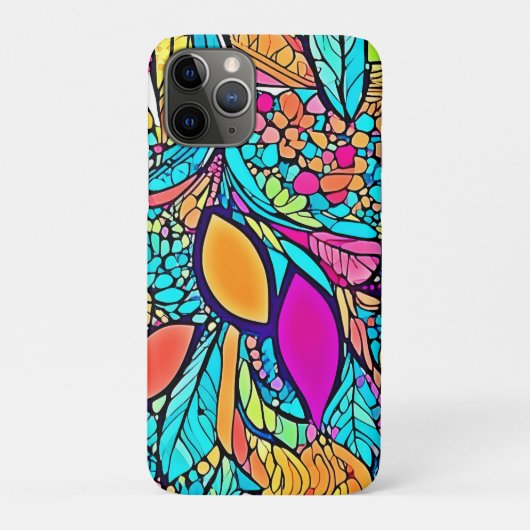 Kleurrijke Abstracte bloemenkunst Case-Mate iPhone Case (Achterkant)