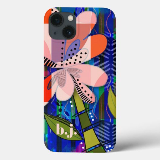 Kleurrijke Abstracte bloempatroon Case-Mate iPhone Case (Achterkant)
