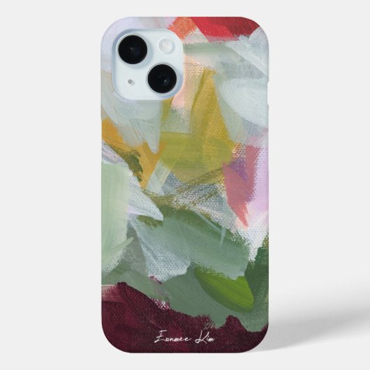 Kleurrijke Abstracte Bloemschildering Jouw Naam Case-Mate iPhone Case (Achterkant)