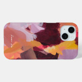 Kleurrijke Abstracte Bloemschildering Jouw Naam Case-Mate iPhone Case (Achterkant (horizontaal))