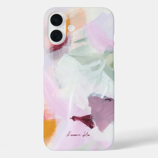 Kleurrijke Abstracte Bloemschildering Jouw Naam Case-Mate iPhone Case (Achterkant)