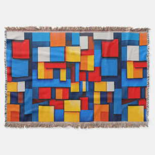 Kleurrijke abstracte blokken deken