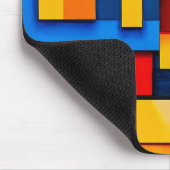 Kleurrijke abstracte blokken muismat (Hoek)