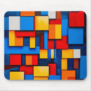 Kleurrijke abstracte blokken muismat
