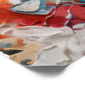 Kleurrijke Abstracte Boeddha met Floral Accent Poster (Hoek)