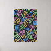Kleurrijke abstracte bogen canvas afdruk (Voorkant)
