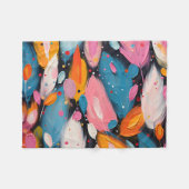 Kleurrijke Abstracte Boheemse veren Fleece Deken (Voorkant (Horizontaal))