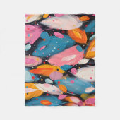 Kleurrijke Abstracte Boheemse veren Fleece Deken (Voorkant)