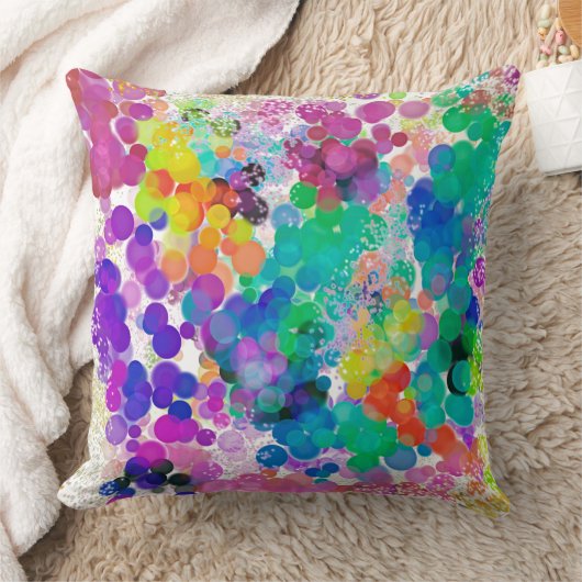 Kleurrijke Abstracte Bokeh 2 Design Dubbelzijdig c Kussen (Deken)