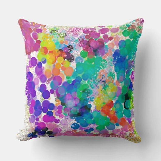 Kleurrijke Abstracte Bokeh 2 Design Dubbelzijdig c Kussen (Voorkant)