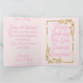 Kleurrijke Abstracte Bokeh Aangepaste Foto Verjaar Kaart (Binnen)