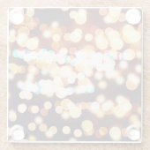 Kleurrijke Abstracte Bokeh textuur Glazen Onderzetter (Achterkant)