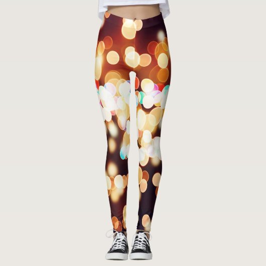 Kleurrijke Abstracte Bokeh textuur Leggings (Voorkant)
