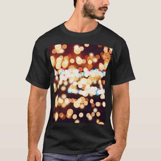 Kleurrijke Abstracte Bokeh textuur T-shirt (Voorkant)