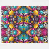 Kleurrijke Abstracte Bollen Deken (Voorkant (Horizontaal))