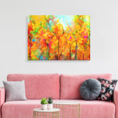 Kleurrijke Abstracte bomen in de bosmuur Canvas Afdruk (Insitu (Woonkamer))