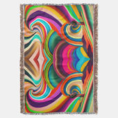 Kleurrijke Abstracte Bonnaroo Psychedelic Festival Deken (Voorkant Verticaal)