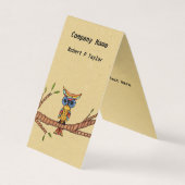 Kleurrijke Abstracte boomkor op boomtak Tan Visitekaartje (Voorkant)