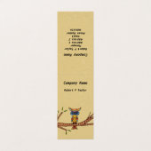 Kleurrijke Abstracte boomkor op boomtak Tan Visitekaartje (Buitenkant ongevouwen)