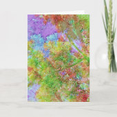 Kleurrijke Abstracte boomtakken laat kunstnoot ach Kaart (Voorkant)