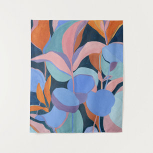 Kleurrijke Abstracte Botanische Kunst Tapijt Wandkleed