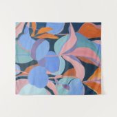 Kleurrijke Abstracte botanische kunstschildpad Wandkleed (Voorkant (horizontaal))