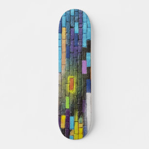 Kleurrijke Abstracte Brick Art Persoonlijk Skateboard