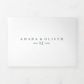 Kleurrijke Abstracte bruiloft alles in één drievou Drieluik Uitnodiging (Cover)