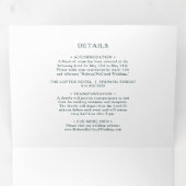 Kleurrijke Abstracte bruiloft alles in één drievou Drieluik Uitnodiging (Binnenzijde eerst)