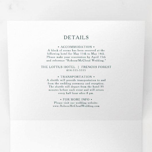 Kleurrijke Abstracte bruiloft alles in één drievou Drieluik Uitnodiging (Binnenzijde eerst)