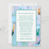 Kleurrijke Abstracte bruiloft Bedankt Card Blauw R (Achterkant)