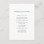 Kleurrijke Abstracte Bruiloft Schema van Evenement Informatiekaartje (Voorkant)