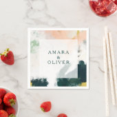 Kleurrijke Abstracte bruiloft servetten (Insitu)