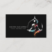 Kleurrijke Abstracte Brush Logo Meditatie-instruct Visitekaartje (Voorkant)