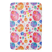 Kleurrijke Abstracte Bubbels Waterverf Badmat (Voorkant Verticaal)