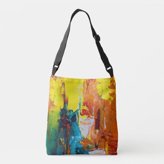 KLEURRIJKE ABSTRACTE CANVAS TAS (Achterkant)